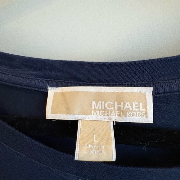 Micheal Kors Navy Blue Tie-Dye Women's Top - Picture 2 of 5